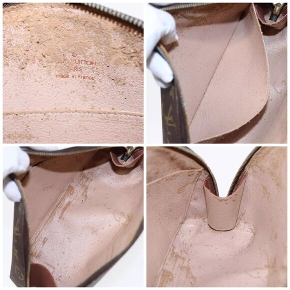LOUIS VUITTON Monogram Trousse Demi Ronde Cosmetic Pouch M47520 LV Auth 89289 - Picture 15 of 16